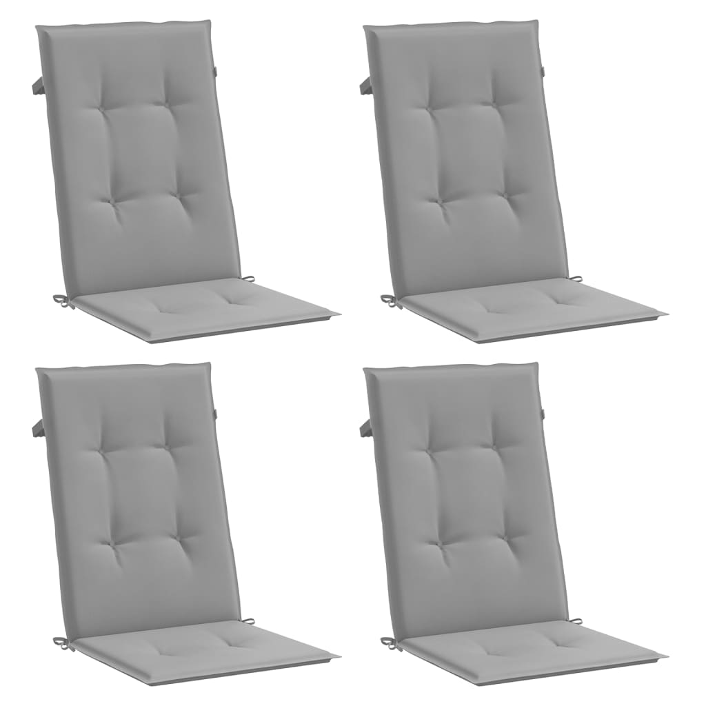 Blazine za vrtne stole 4 kosi sive 120x50x3 cm blago - slika 3