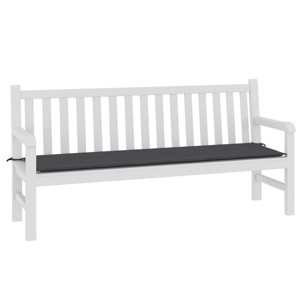 Blazina za vrtno klop 2 kos melanž sv. siva 180x50x7 cm blago - slika 3