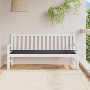 Blazina za vrtno klop 2 kos melanž sv. siva 180x50x7 cm blago