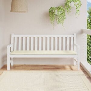 Blazina za vrtno klop 2 kosa melanž bež 200x50x7 cm blago