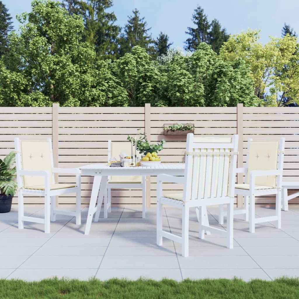 Blazine za vrtne stole 4 kosi bež 100x50x3 cm oxford tkanina