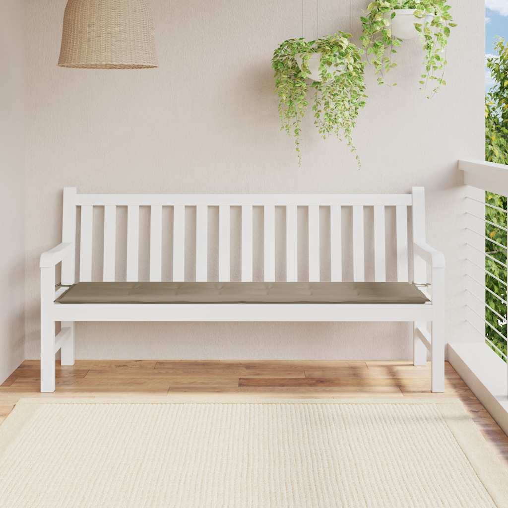 Blazina za vrtno klop sivo-rjava 200x50x4 cm oxford tkanina