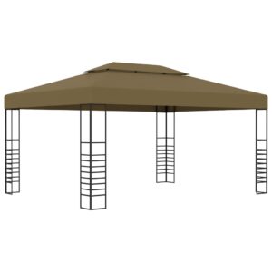 Paviljon 3x4 m sivo-rjava 180 g/m²