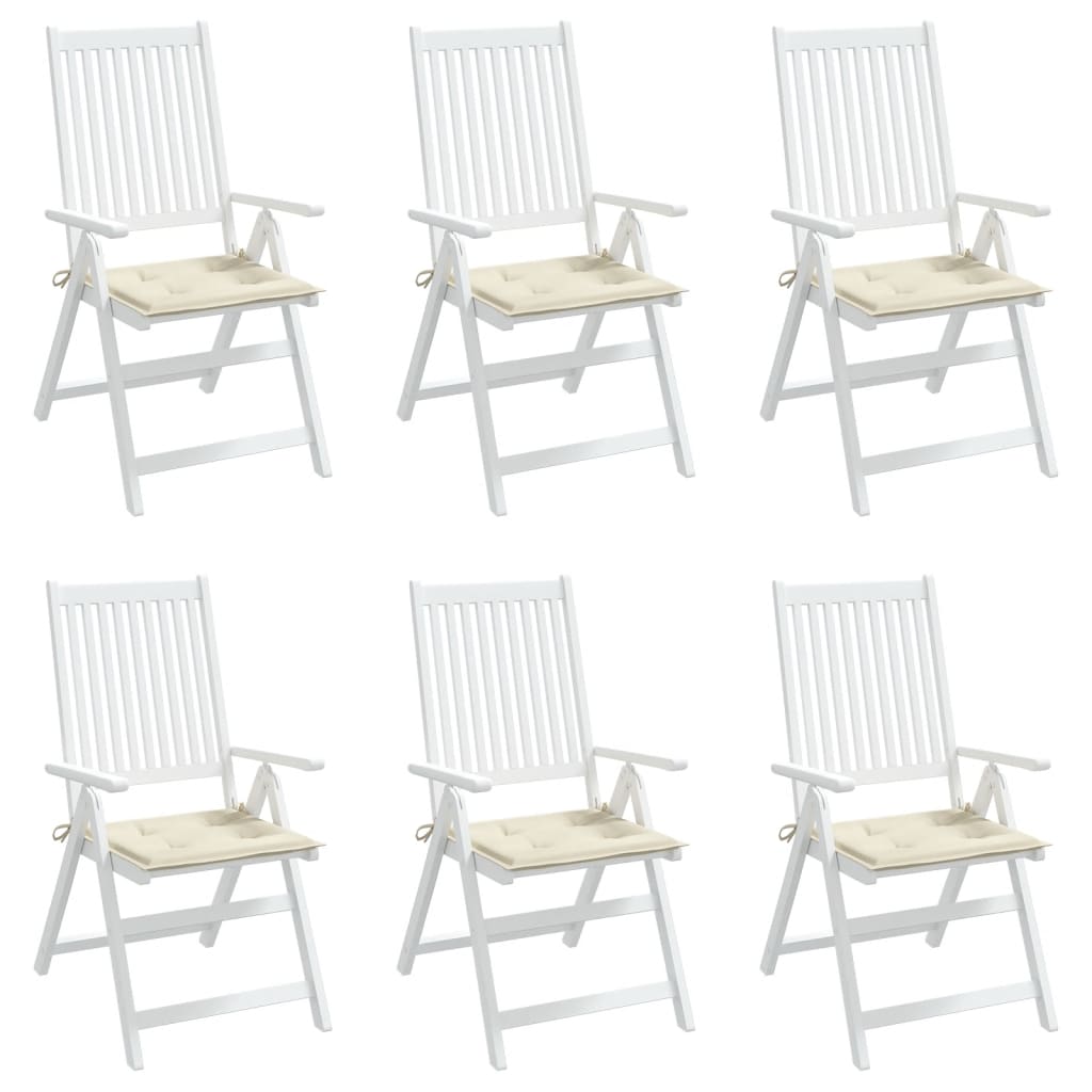 Blazine za vrtne stole 6 kosov bež 50x50x3 cm oxford tkanina - slika 4