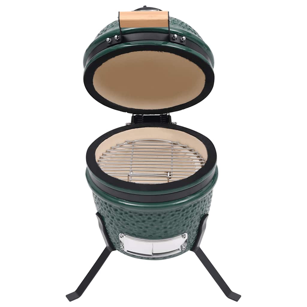 Kamado žar za dimljenje 2 v 1 iz keramike 56 cm zelen - slika 2