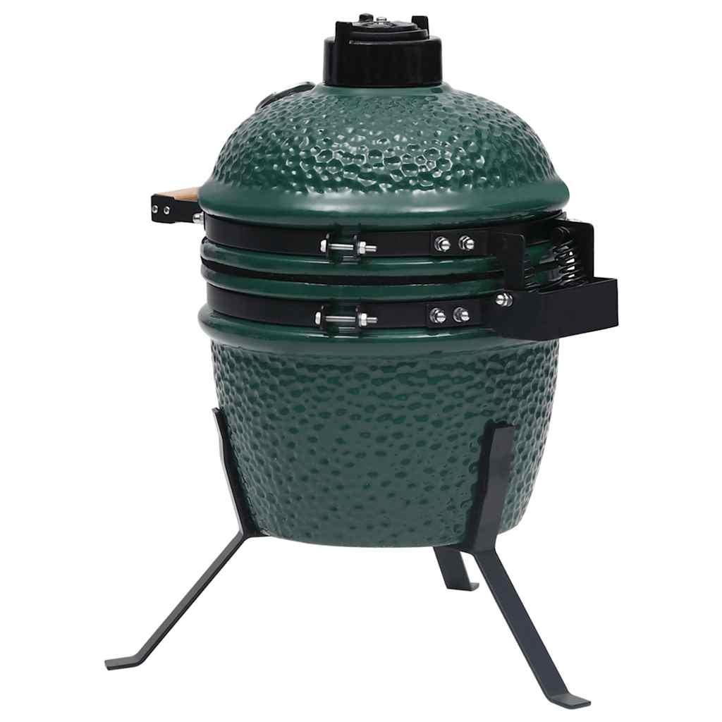 Kamado žar za dimljenje 2 v 1 iz keramike 56 cm zelen - slika 6