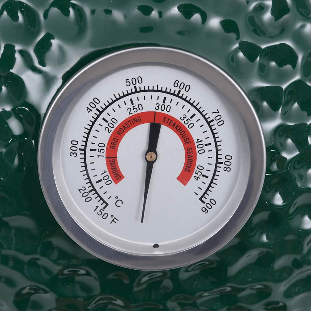 Kamado žar za dimljenje 2 v 1 iz keramike 56 cm zelen - slika 10