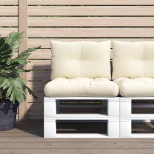 Blazine za palete 2 kosa bež blago