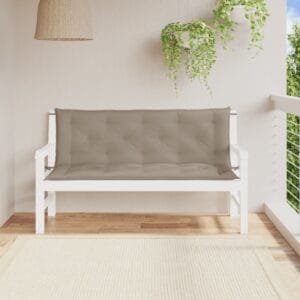 Blazina za vrtno klop 2 kosa sivo-rjava 120x50x7cm oxford tkanina