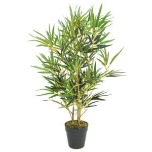 Umetno bambusovo drevo 368 listov 80 cm zeleno