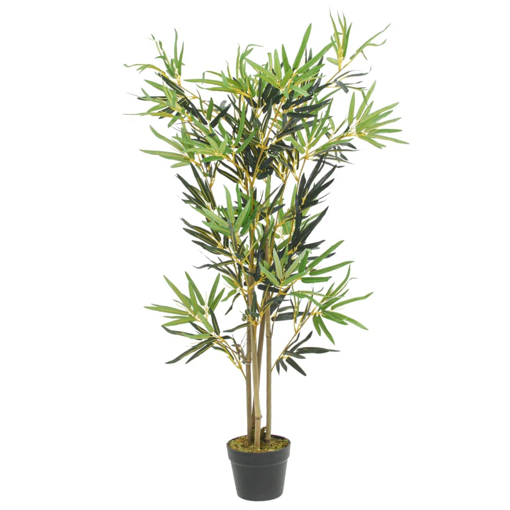 Umetno bambusovo drevo 552 listov 120 cm zeleno