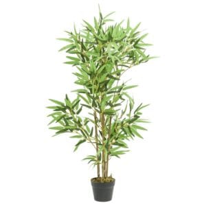 Umetno bambusovo drevo 552 listov 120 cm zeleno