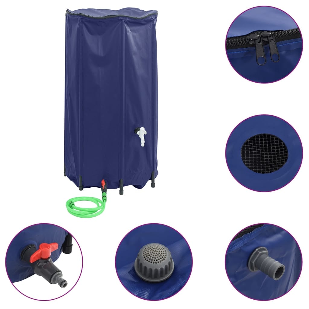 Rezervoar za vodo s pipo zložljiv 380 L PVC - slika 2