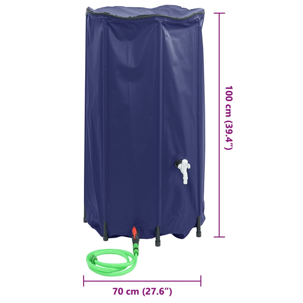 Rezervoar za vodo s pipo zložljiv 380 L PVC - slika 10