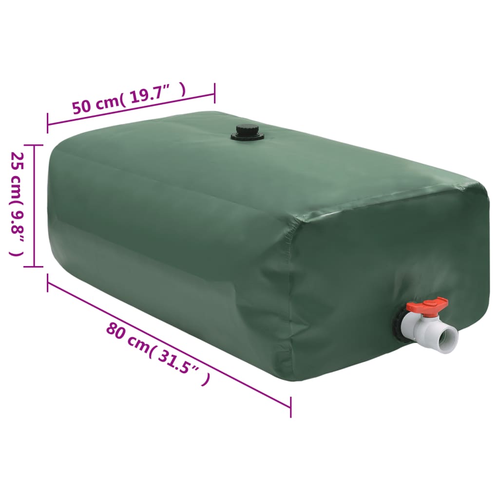 Rezervoar za vodo s pipo zložljiv 100 L PVC - slika 7