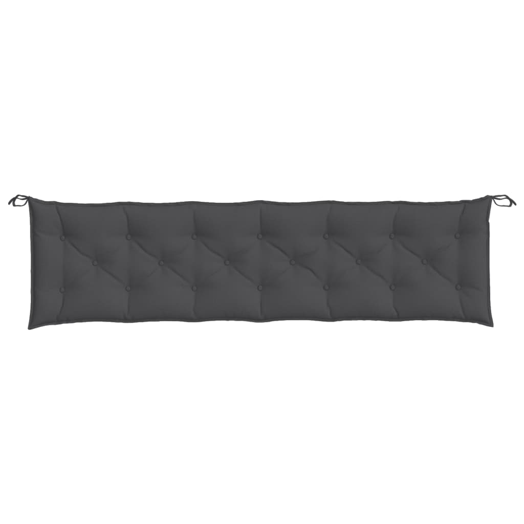 Blazina za vrtno klop melanž sivo-rjava 150x50x7 cm blago - slika 4