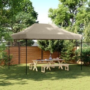 Zložljivi pop-up šotor za zabave sivo-rjava 410x279x315 cm