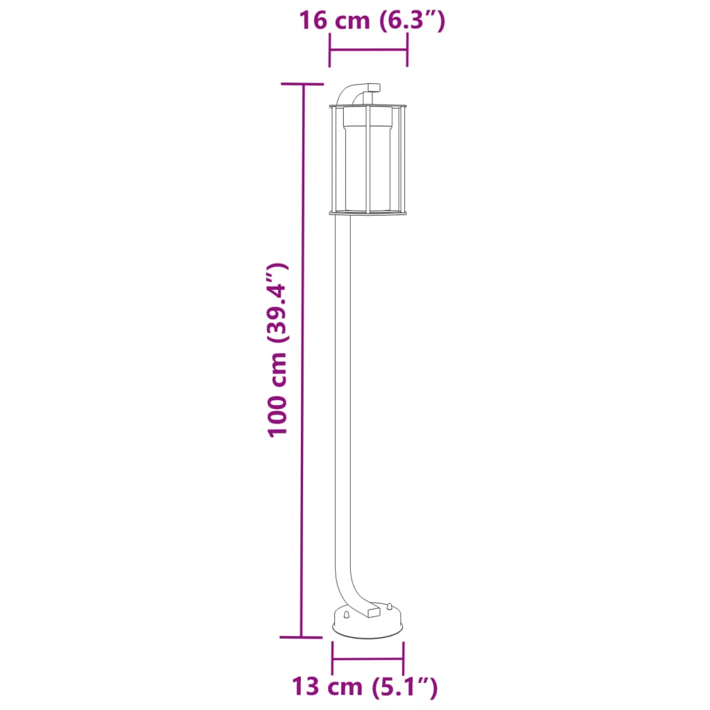Zunanja talna svetilka | 100 cm | Nerjaveče jeklo - slika 7