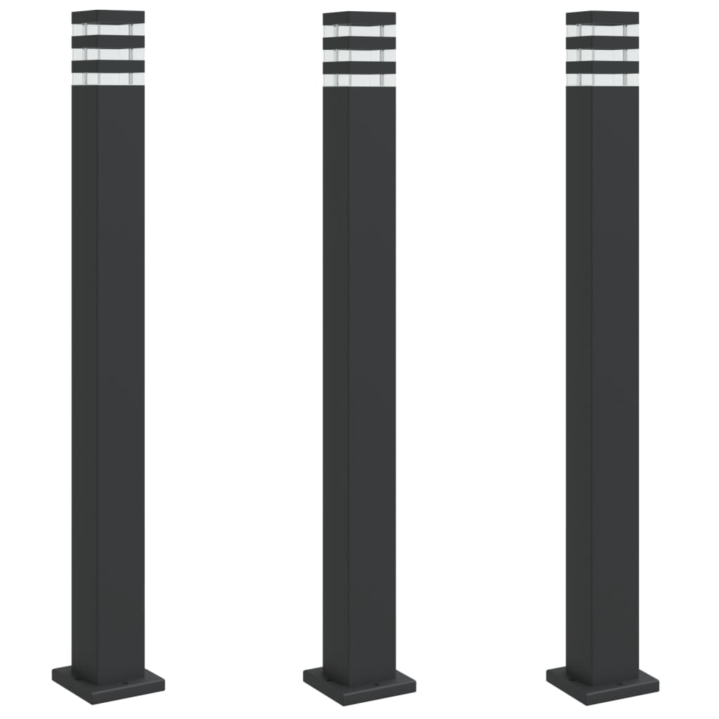 Zunanja talna svetilka | 3 kos. | 110 cm | Aluminij - slika 2