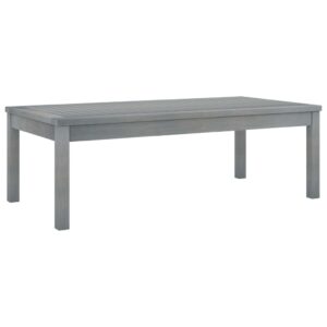 Klubska miza 100x50x33 cm siv trden akacijev les