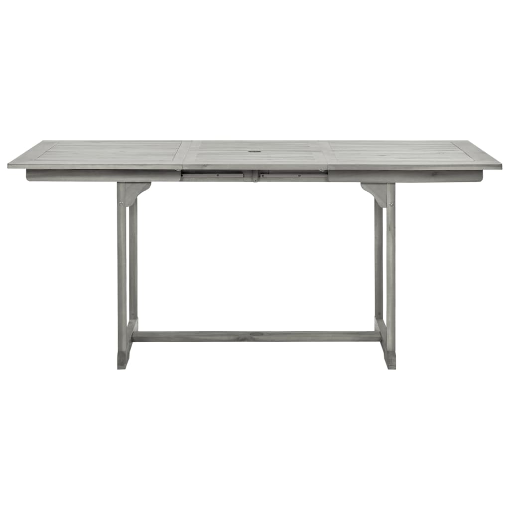 Vrtna jedilna miza (120-170)x80x75 cm trden akacijev les - slika 5