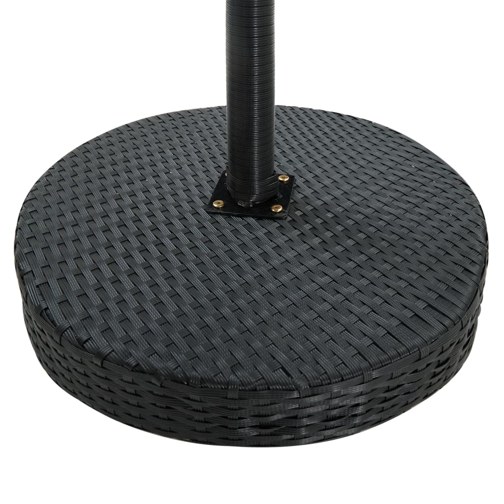 Vrtna miza črna 60,5x106 cm poliratan - slika 3