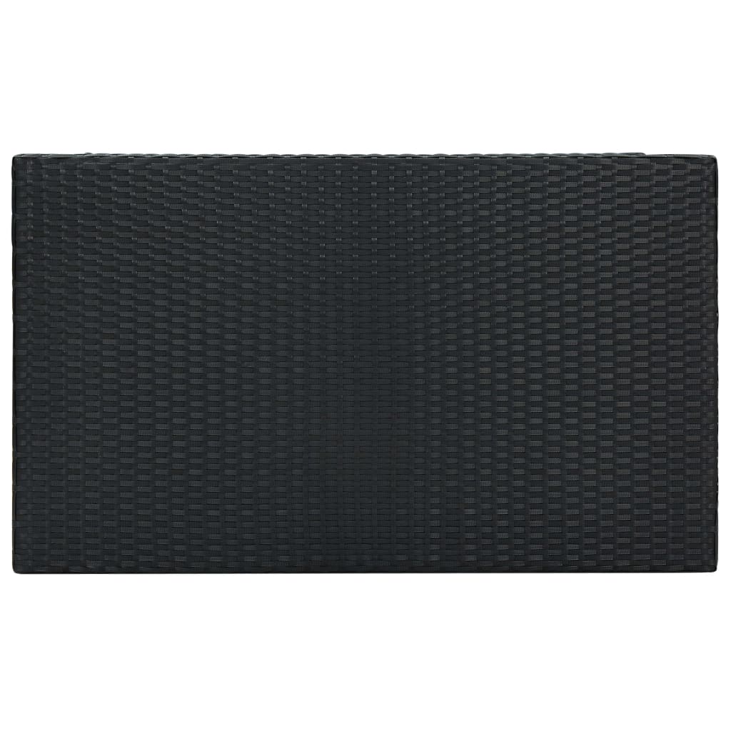 Vrtna barska miza črna 100x60,5x110,5 cm poliratan - slika 4