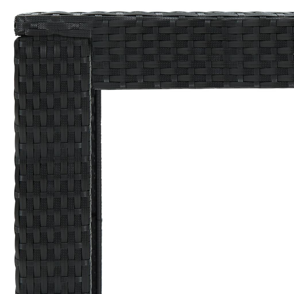 Vrtna barska miza črna 100x60,5x110,5 cm poliratan - slika 5