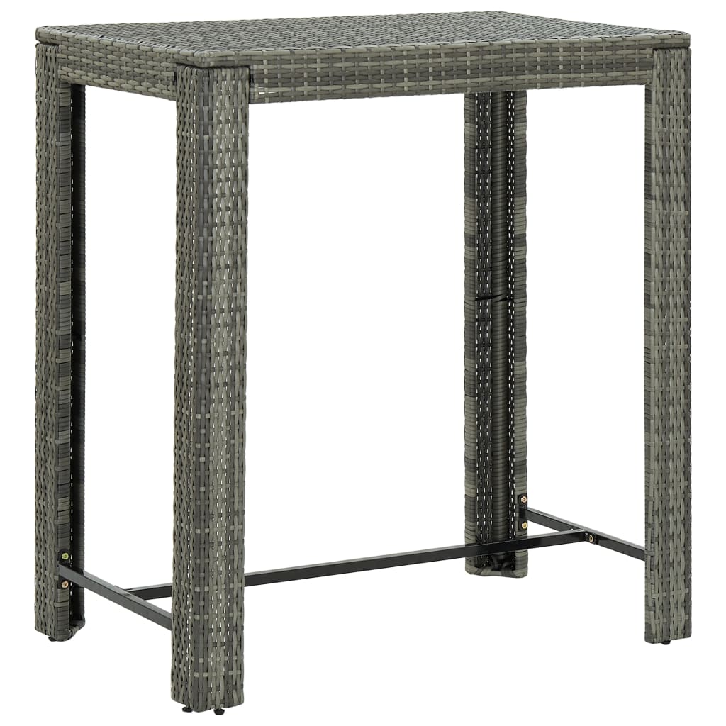 Vrtna barska miza siva 100x60,5x110,5 cm poliratan