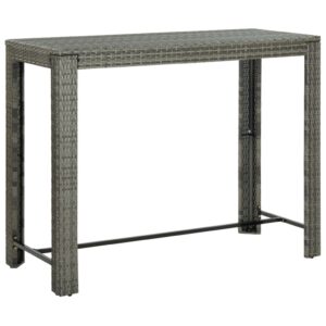 Vrtna barska miza siva 140,5x60,5x110,5 cm poliratan
