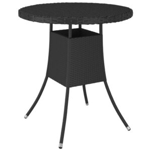 Vrtna miza črna 70x70x73 cm poliratan