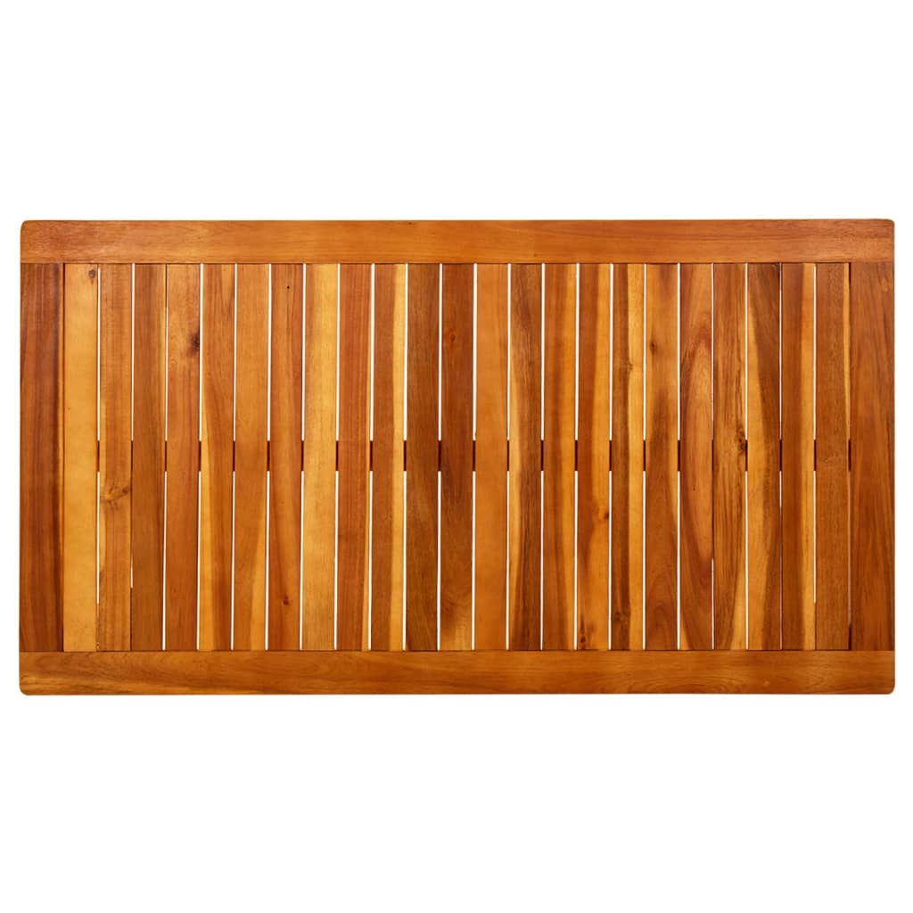 Vrtna klubska miza 110x60x45 cm trden akacijev les - slika 4