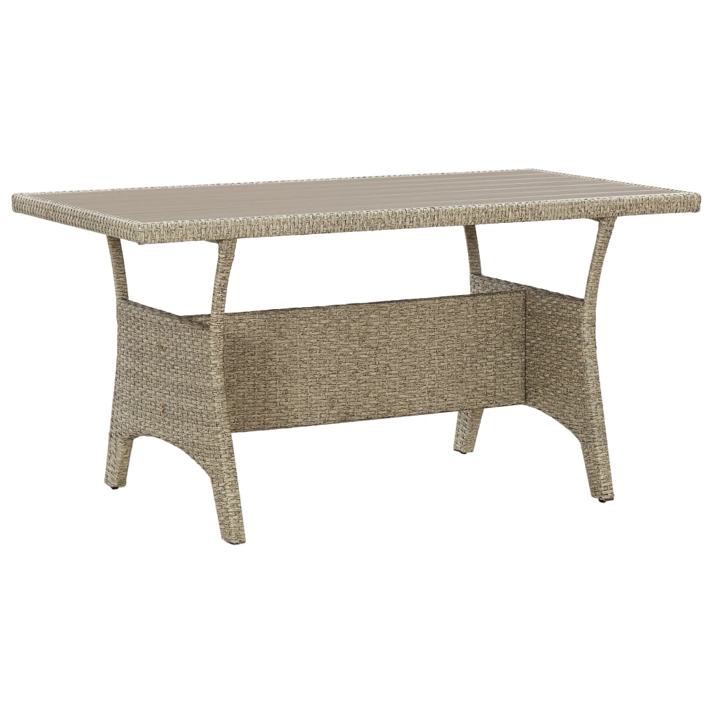 Vrtna miza siva 120x70x66 cm poliratan