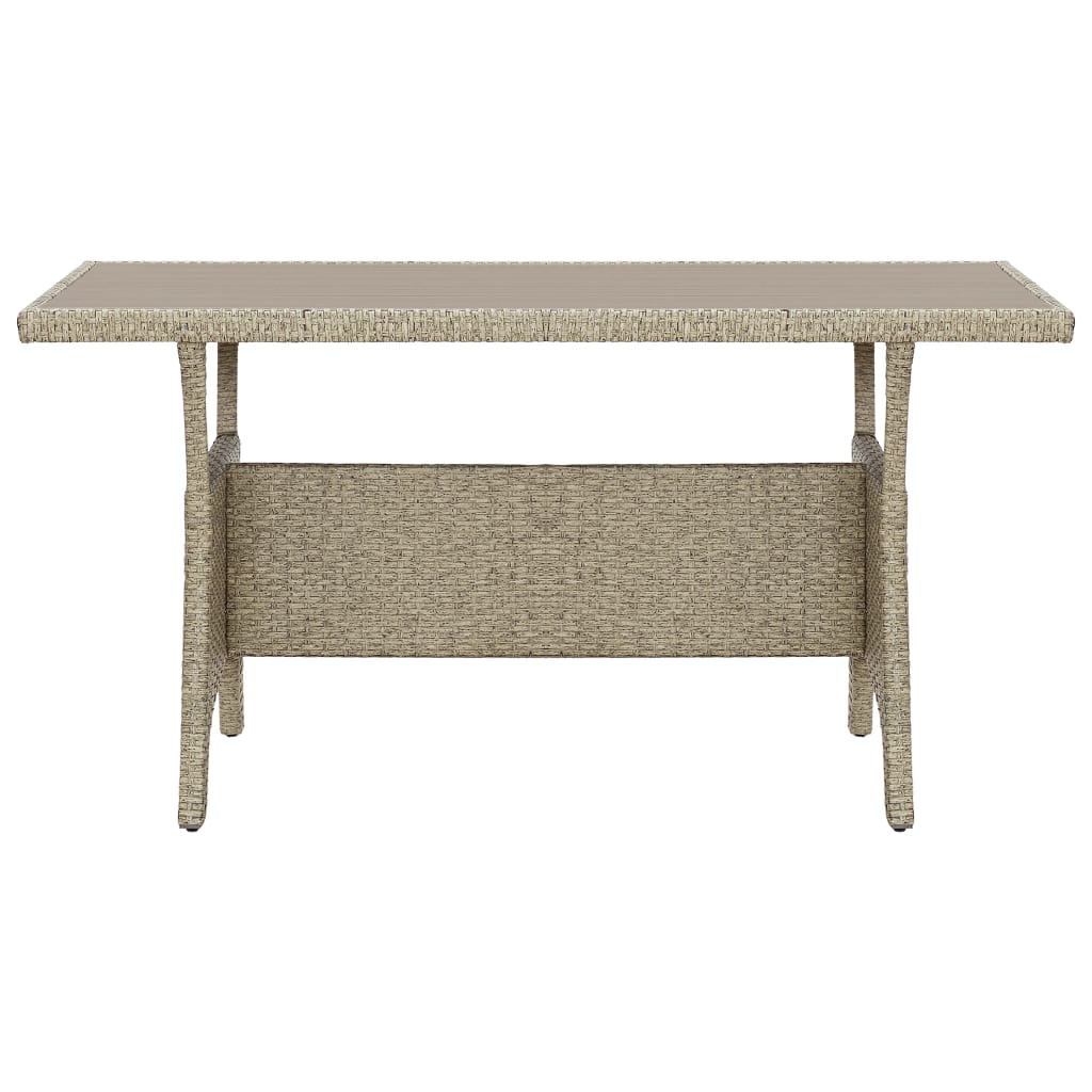 Vrtna miza siva 120x70x66 cm poliratan - slika 2