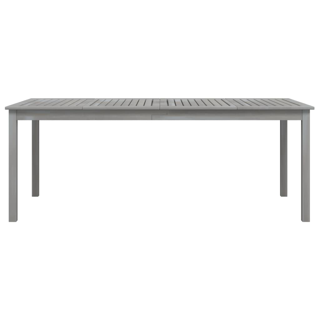 Vrtna miza siva 200x100x75 cm trden akacijev les - slika 3