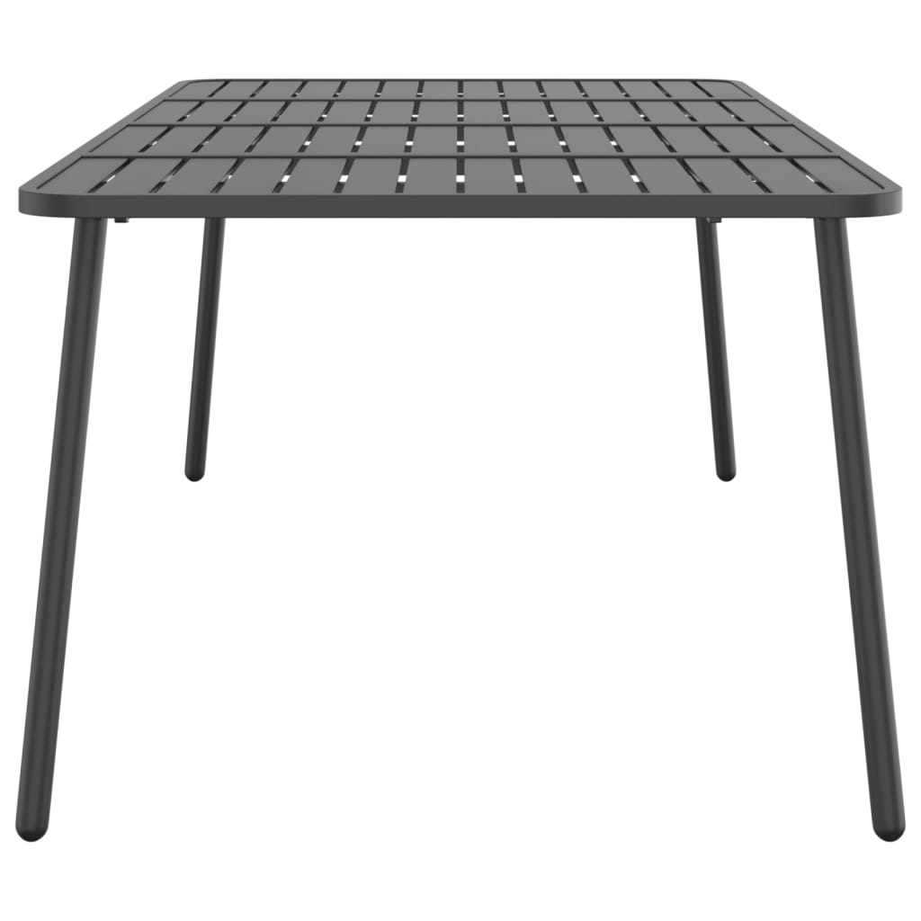 Vrtna miza antracitna 200x100x71 cm jeklo - slika 4