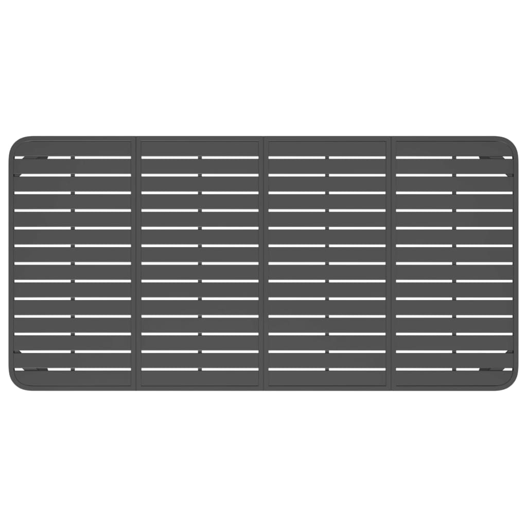 Vrtna miza antracitna 200x100x71 cm jeklo - slika 5