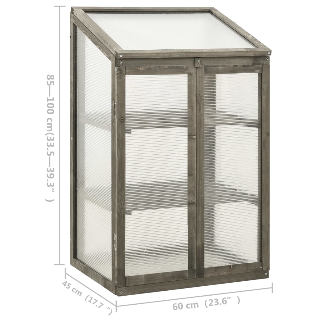 Rastlinjak 60x45x100 cm borovina - slika 7