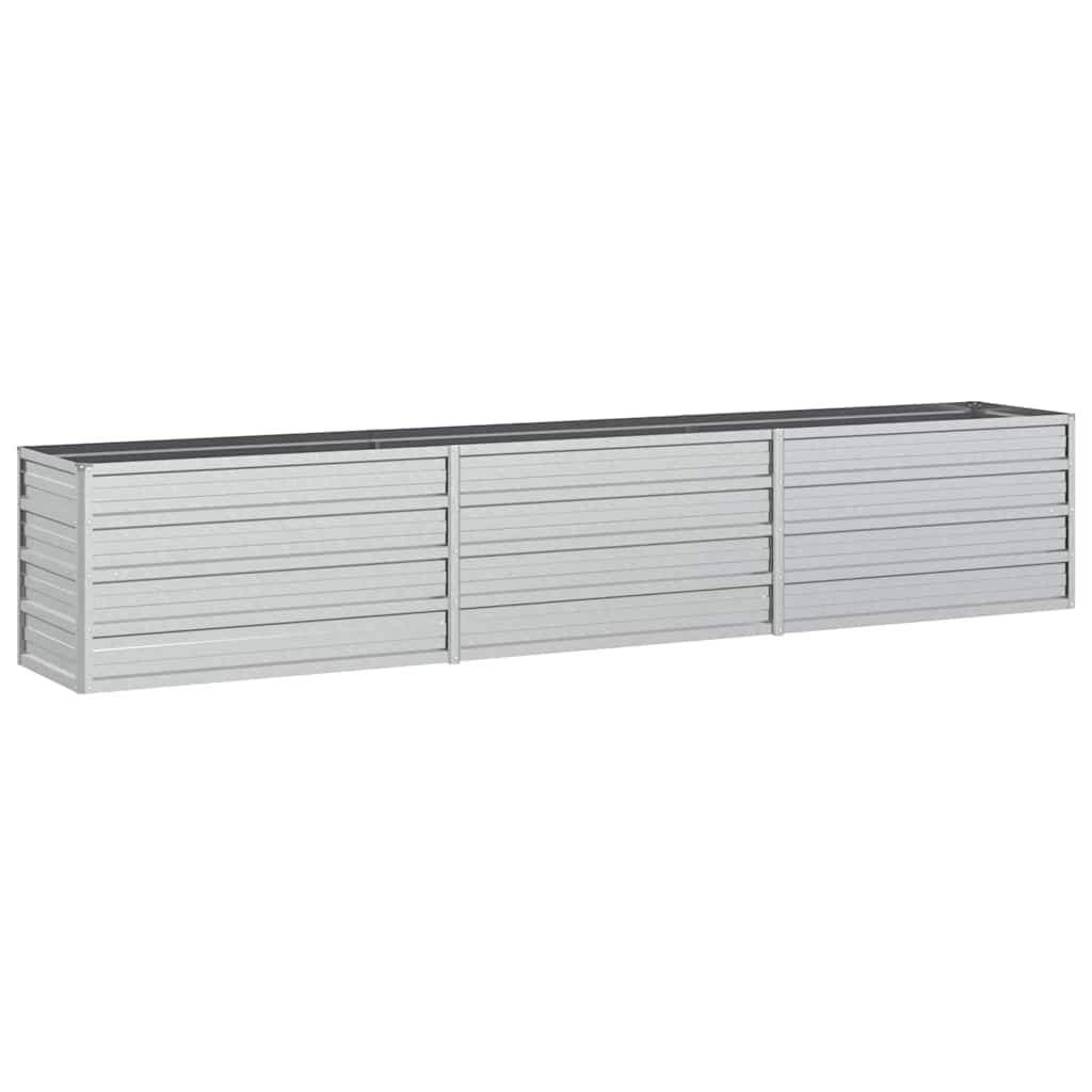 Visoka greda 240x40x45 cm pocinkano jeklo srebrna - slika 2