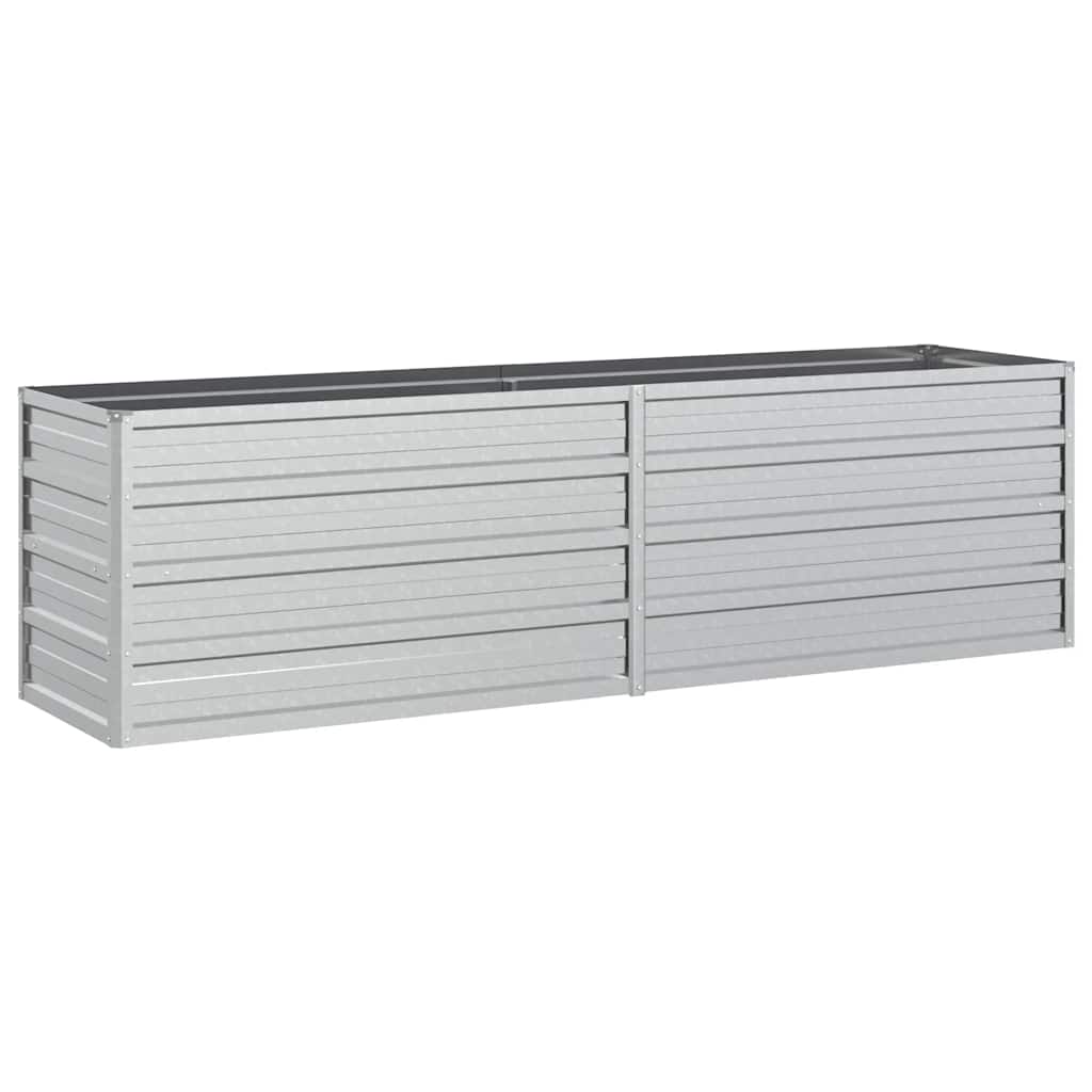 Visoka greda 160x40x45 cm pocinkano jeklo srebrna - slika 2