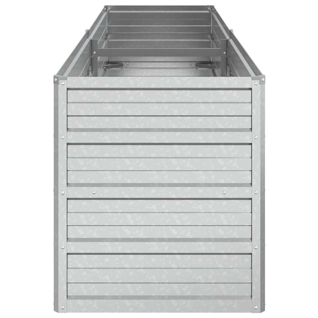 Visoka greda 160x40x45 cm pocinkano jeklo srebrna - slika 5