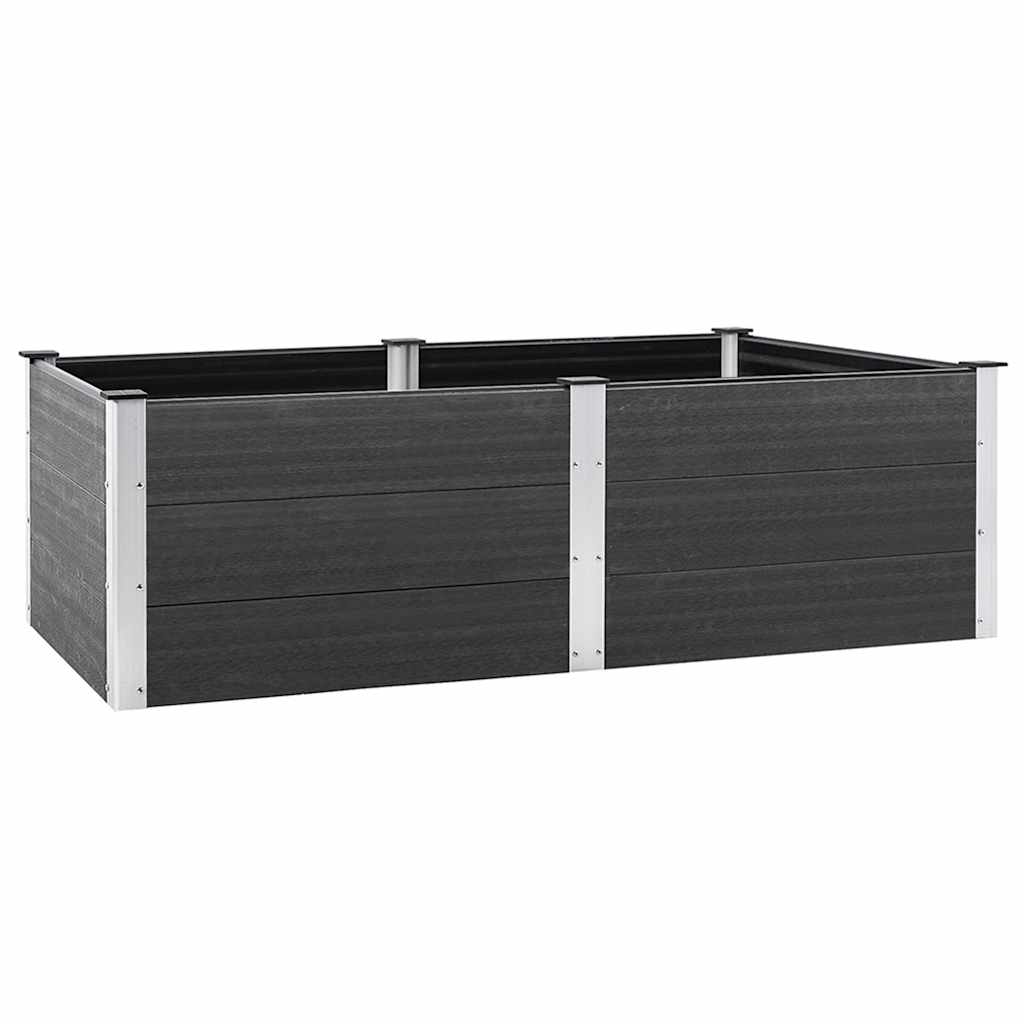 Visoka greda 200x100x54 cm WPC siva - slika 2