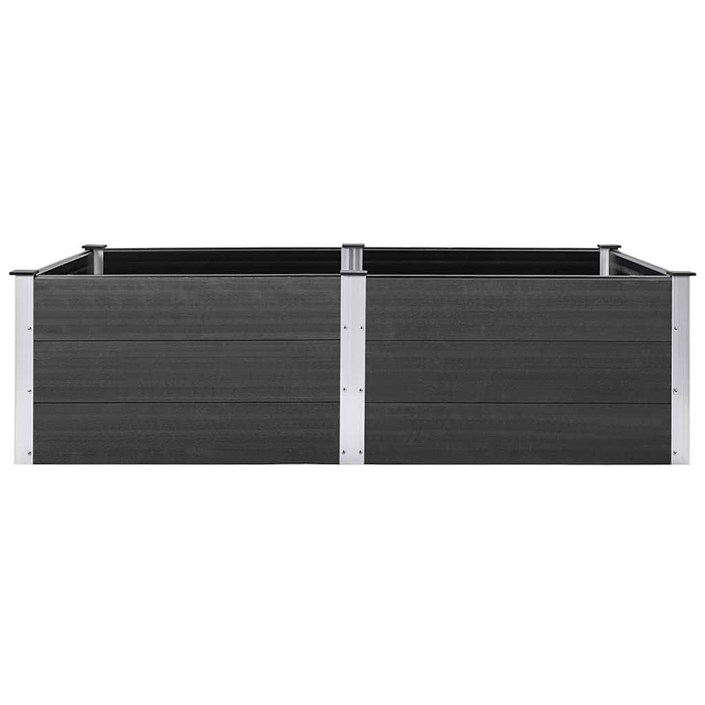 Visoka greda 200x100x54 cm WPC siva - slika 3