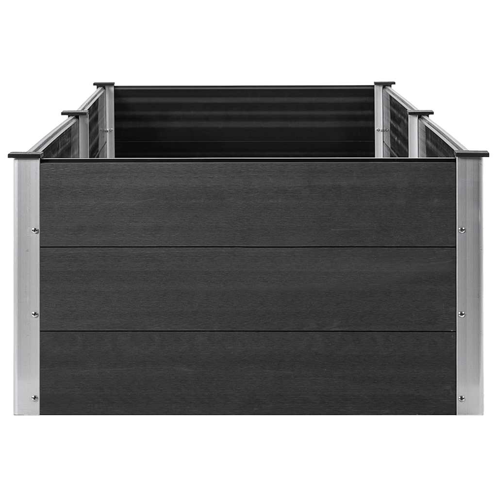 Visoka greda 200x100x54 cm WPC siva - slika 4