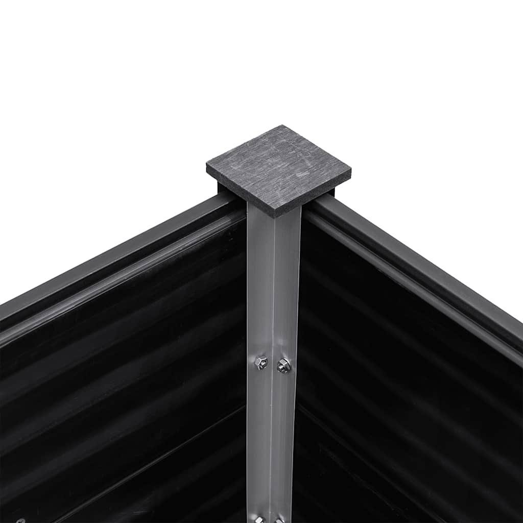 Visoka greda 200x100x54 cm WPC siva - slika 5