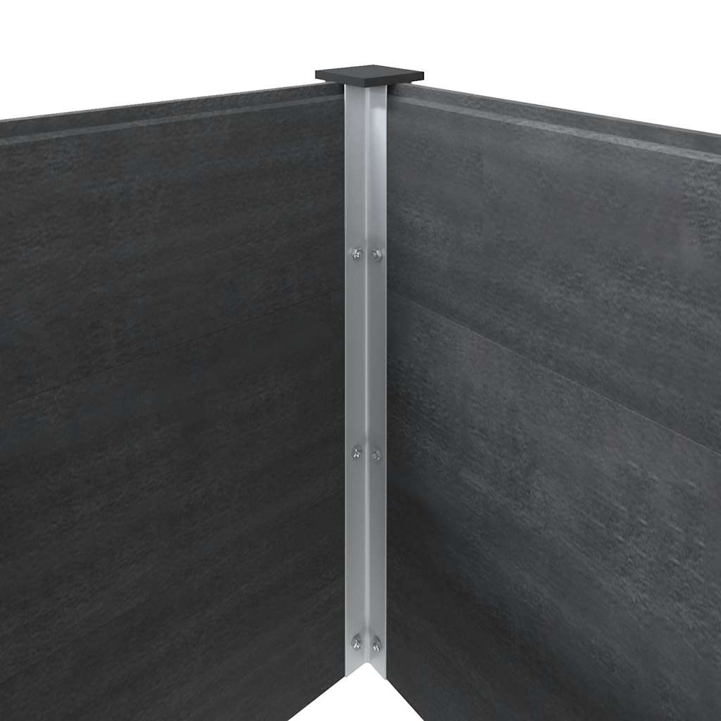 Visoka greda 200x100x54 cm WPC siva - slika 6