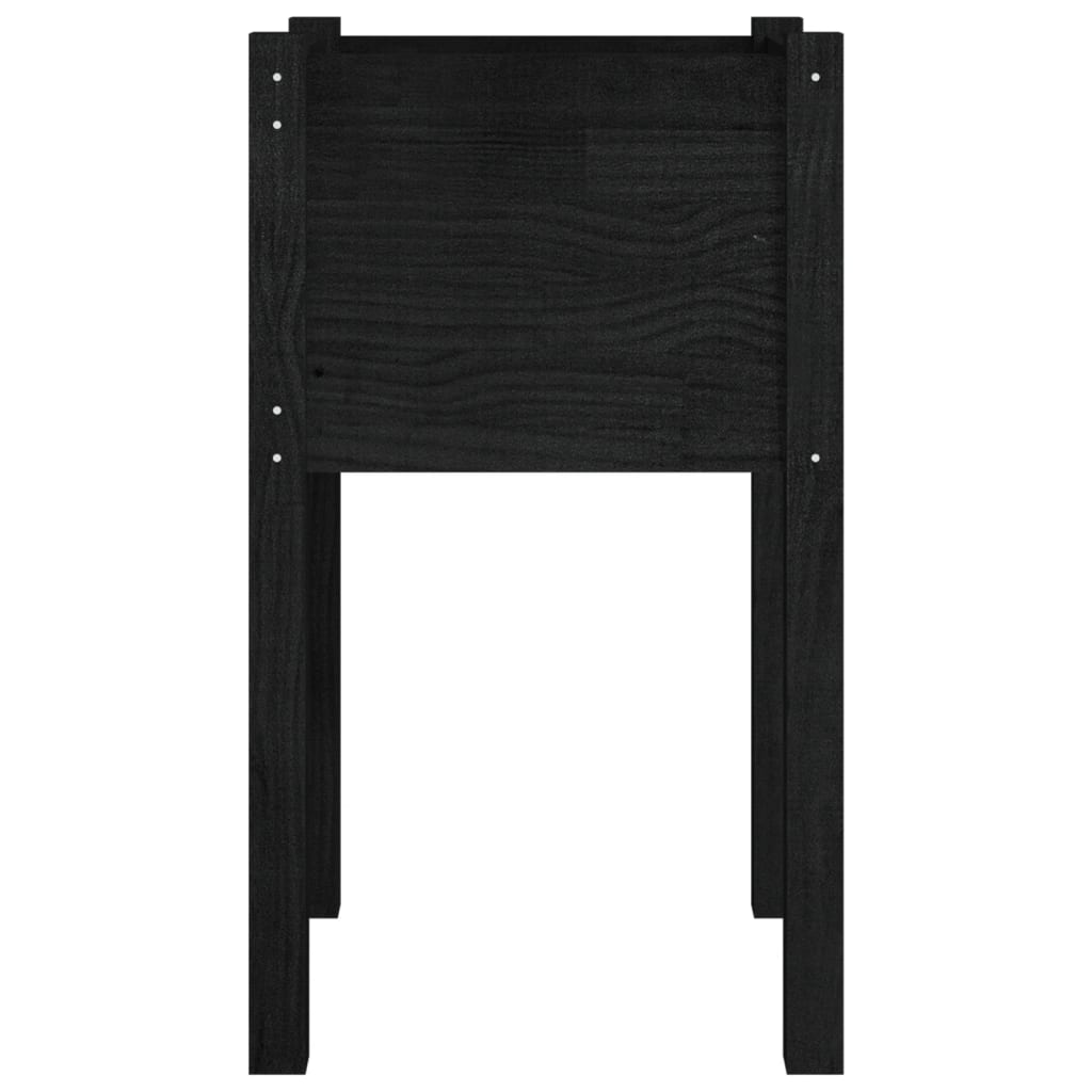 Vrtno cvetlično korito 2 kosa črno 40x40x70 cm trdna borovina - slika 5