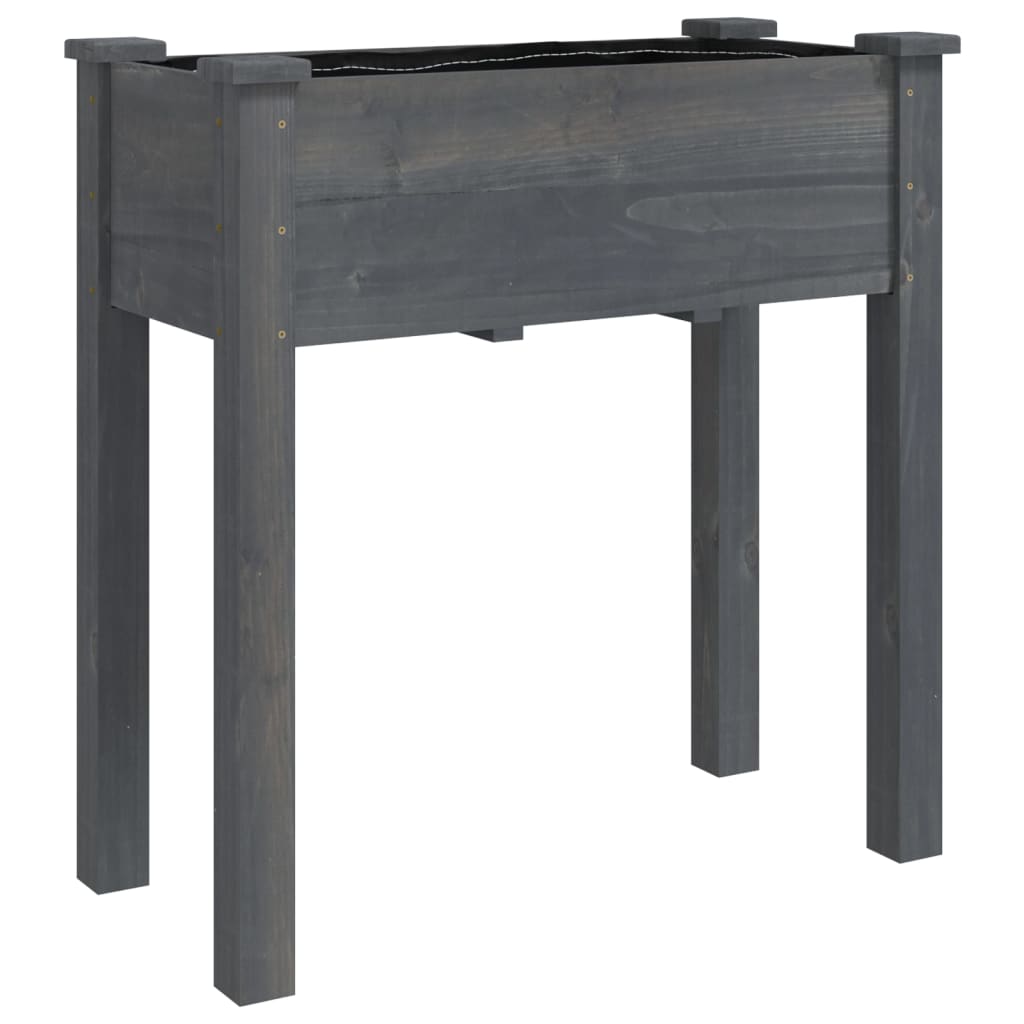 Korito s podlogo sive barve 71x37x76 cm trden les jelke - slika 2
