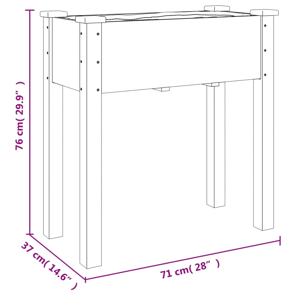 Korito s podlogo sive barve 71x37x76 cm trden les jelke - slika 8