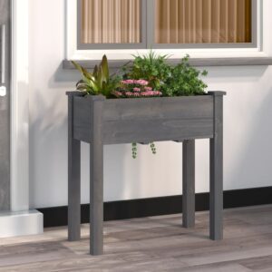 Korito s podlogo sive barve 71x37x76 cm trden les jelke